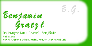 benjamin gratzl business card